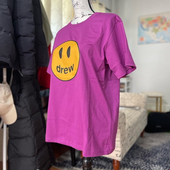 NWOT Men’s Small/Women’s Medium Drew House Mascot Cotton Tee In Purple - Picture 6 of 12